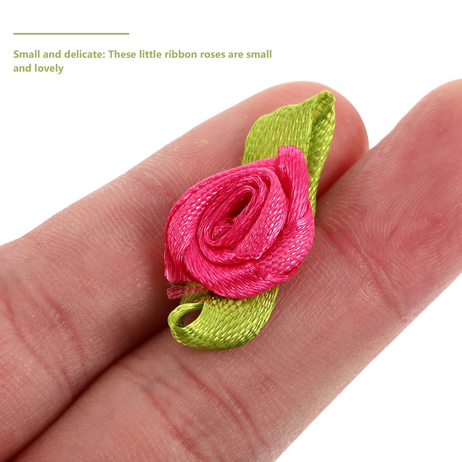 

200 Pcs Ribbon Roses Fabric Mini Flowers Crafts Tiny for Calico Clothing Decoration Diy Polyester Wedding