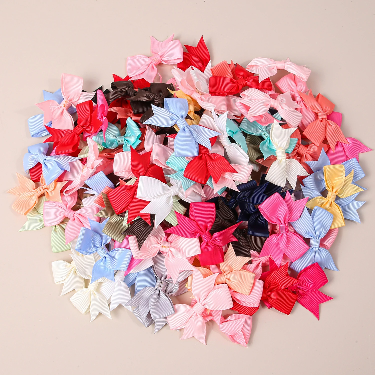 

30pcs 4cm*6cm Pink Satin Ribbon Bows Decoration Bows Small Bowknot Gift Flower Wedding Bow For Craft Handwork DIY