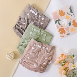 Happyflute 3PCS/Set Newborn Baby Cloth Diapers Reusable Waterproof Eco-Friendly Adjustable Suede Cloth Pocket Diaper