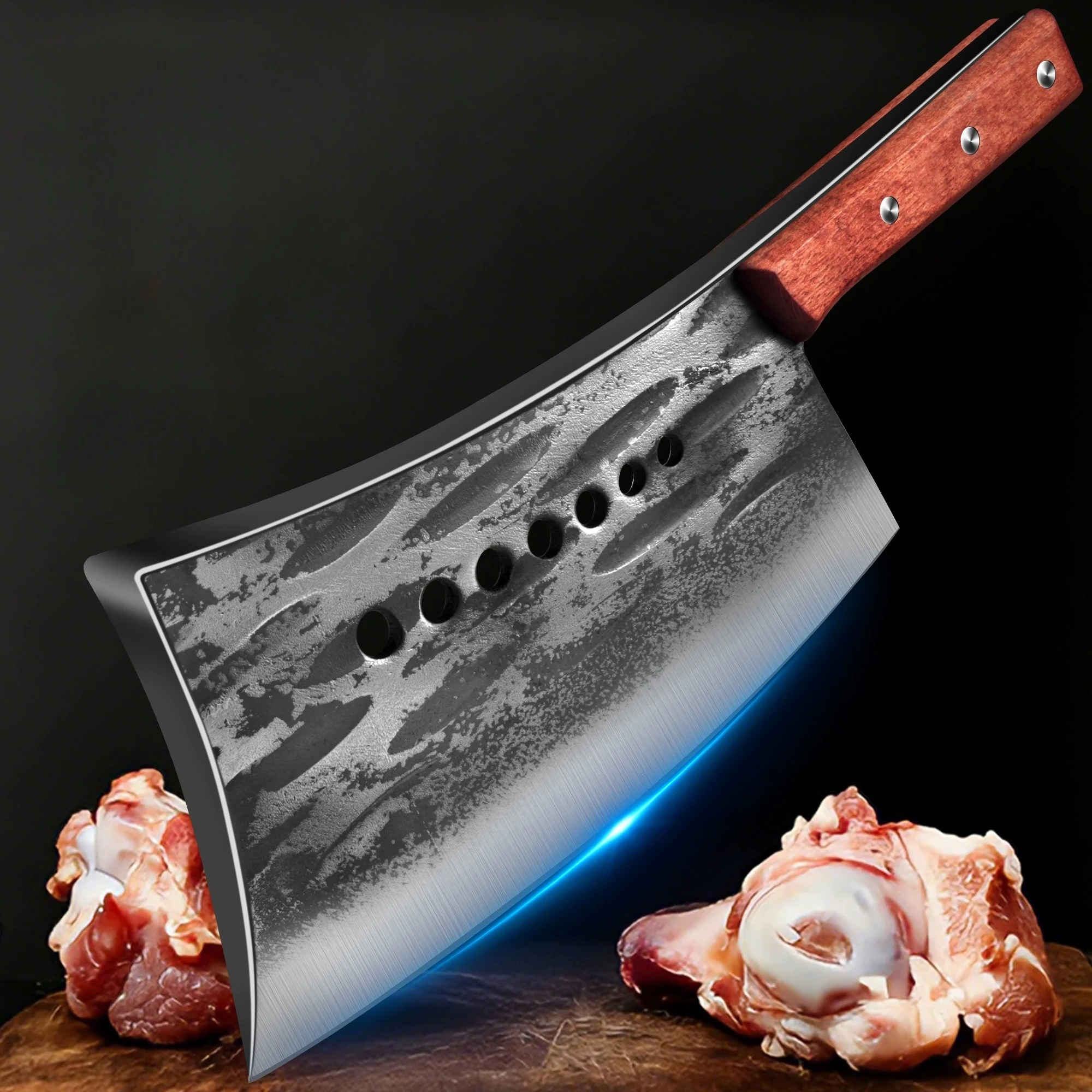 Wok Carbon Steel - 고탄소강 뼈 절단칼, 헤비듀티 뼈 절단