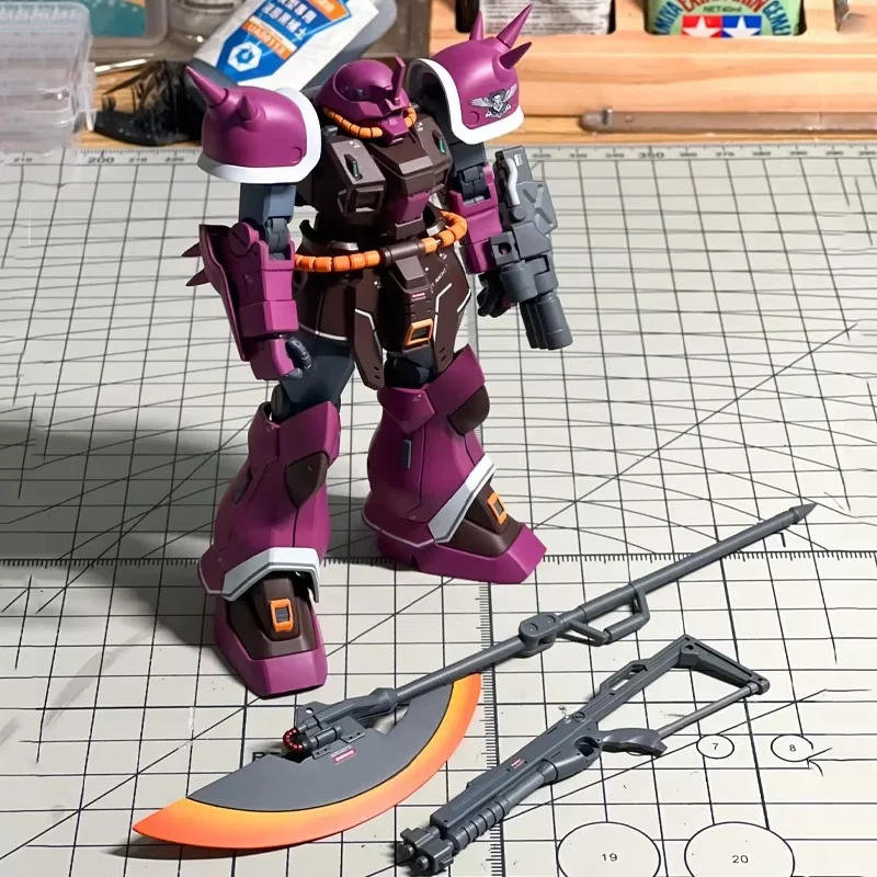 HG 1/144 Efreet Axe King MS-08TX Doug Schneid's Efreet Mech Kit de modelos de ensamblaje figuras de acción decoración juguetes rompecabezas para niños