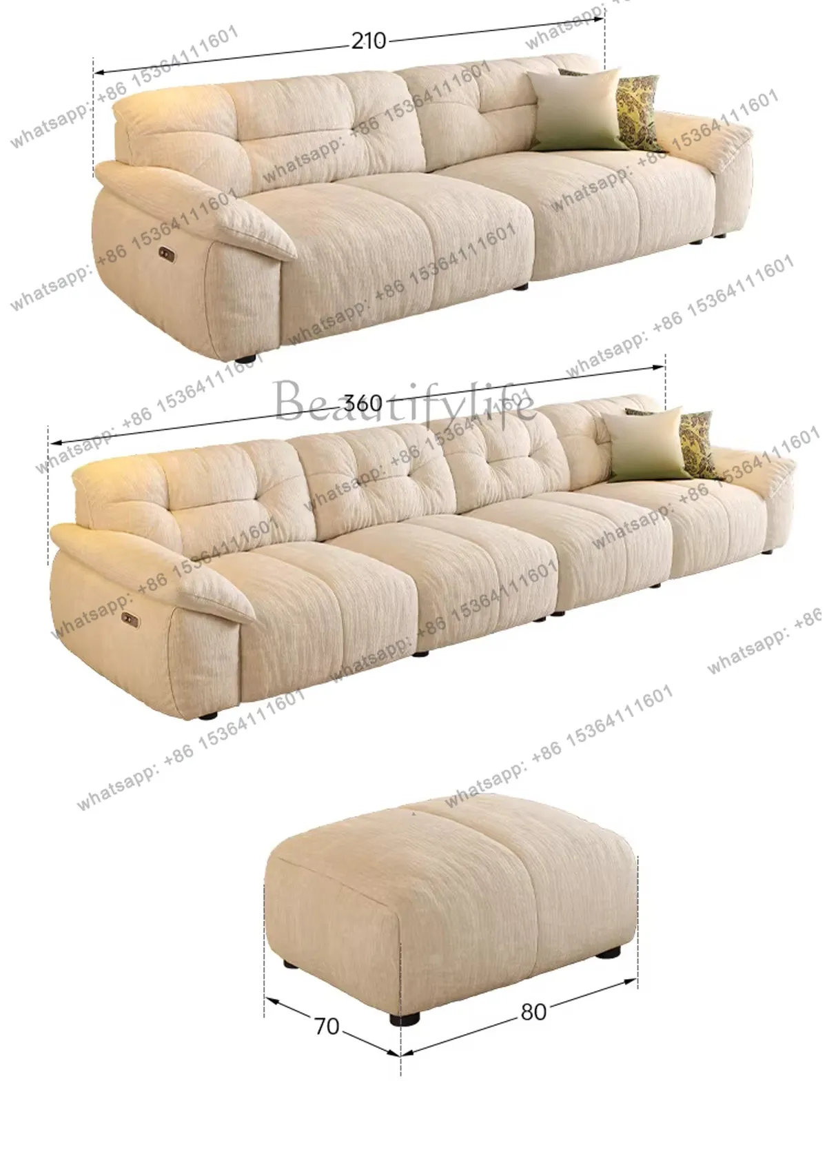 zj.Electric Electric Recliner Sofa Accessories Sets Sleeper Electric Recliner Sofa Apartments Modular Divano Soggiorno Furniture