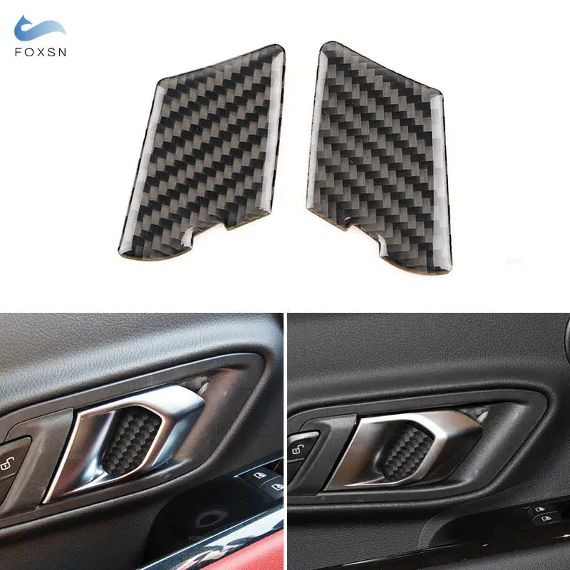 

2pcs For Toyota Supra GR A90 A91 MK5 2019 2020 2021 2022 2022 Soft Carbon Fiber Car Styling Interior Door Bowl Trim Accessories