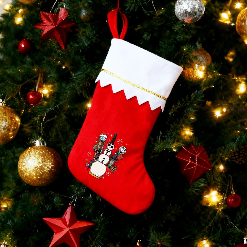 Bolsa de regalo de calcetín de pesadilla antes de Navidad de Disney, decoración de árbol de Navidad de Anime, regalo de cumpleaños, bolsa de almacenamiento de dulces