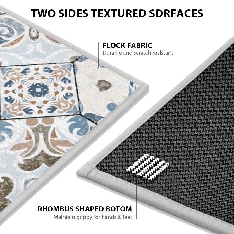 Kitchen Non-slip Special Floor Mats Stamp Waterproof Oil Household Wipeable Entry Door Mat Into The Door Foot Mat Kitchen Carpet