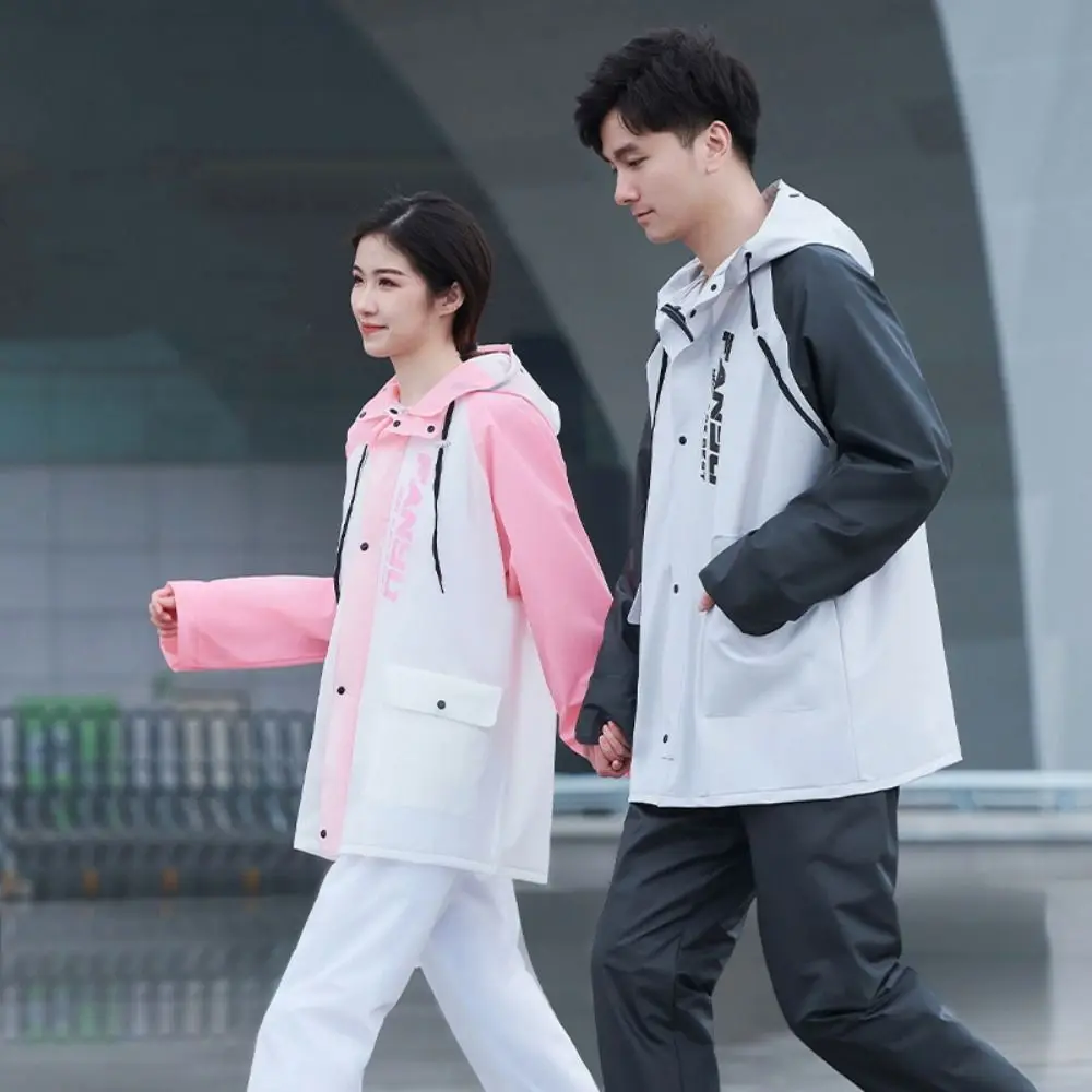 

Rain Pants Suit Thickened Raincoat Rain Pants Set Stylish Unisex Style Split Raincoat Fashion Rainproof Ensemble Bikers Use