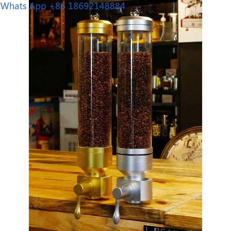 

Wall-Mounted Coffee Bean Storage Canister Display Barrel Commercial Round Milk Tea Shop Bar Coffee Bean Sealed Canister