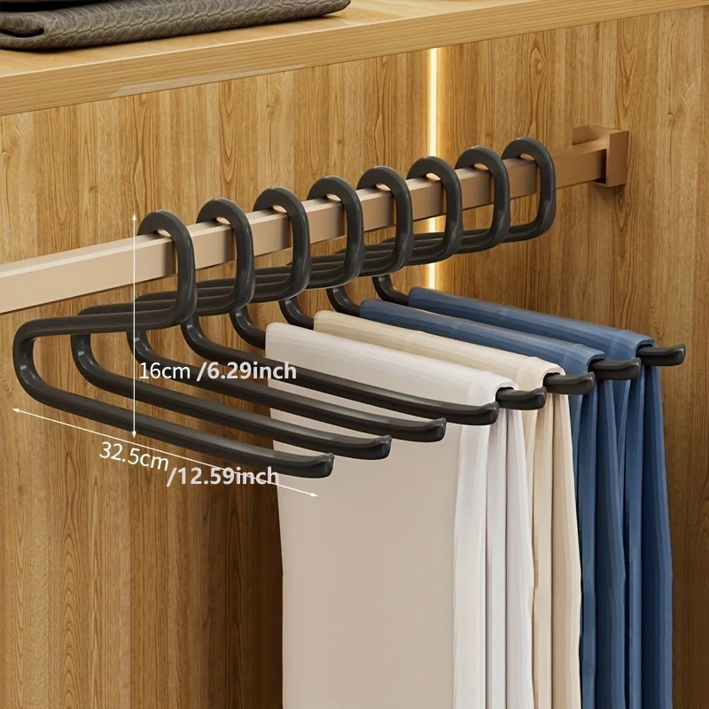 

10/20pcs Magic Space Saving Closet Organizer Plastic Hangers Non-slip Traceless Pants Rack for and Dorm Use