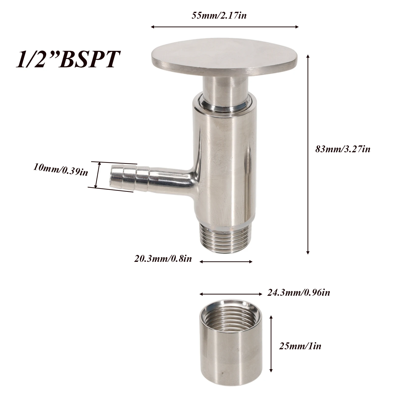 Stainless Steel 304 1/2