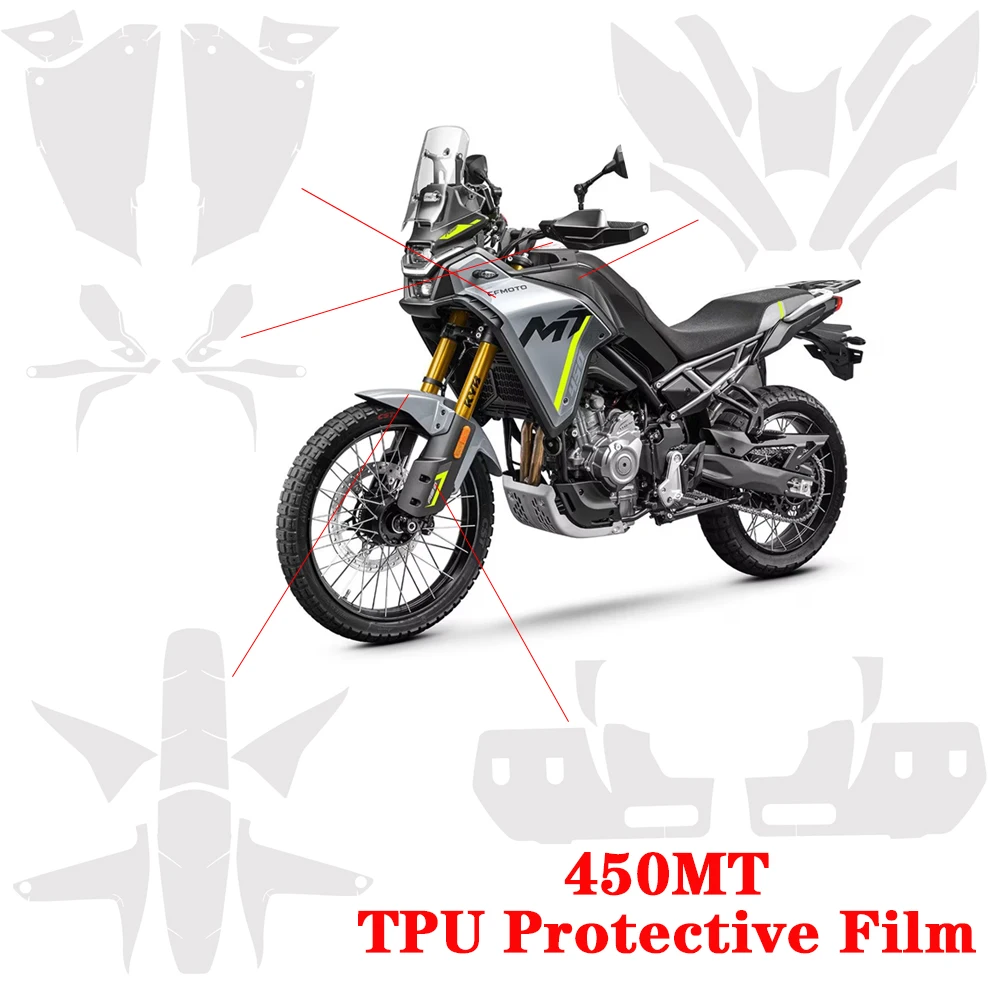 

CF450MT PPF TPU Protective Film For CFMOTO 450 MT MT450 2024 Fairing Anti-scratch and Waterproof Protective Film