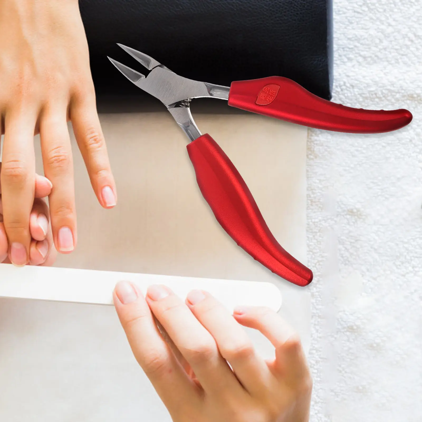 

Мощные кусачки для ногтей из нержавеющей стали для толстых и вросших ногтей на ногах и руках, с острыми, ручной заточкой лезвиями, изогнутым дизайном и нескользящей ручкой