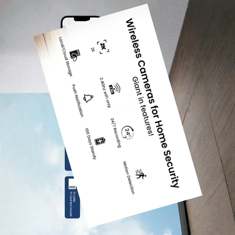 4K WiFi Wireless Security Camera Indoor Monitor Motion Detection Remote View Home Security Surveillance Camera House Monitoring