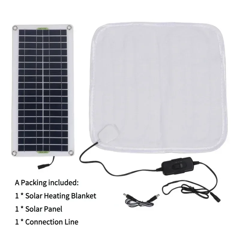 12V 50W Solar Heating Pad Winter Warm Foot Pad Warm Shoe Pad Pet Heating Blanket Electric Blanket Solar Electrical Accessories - view 3