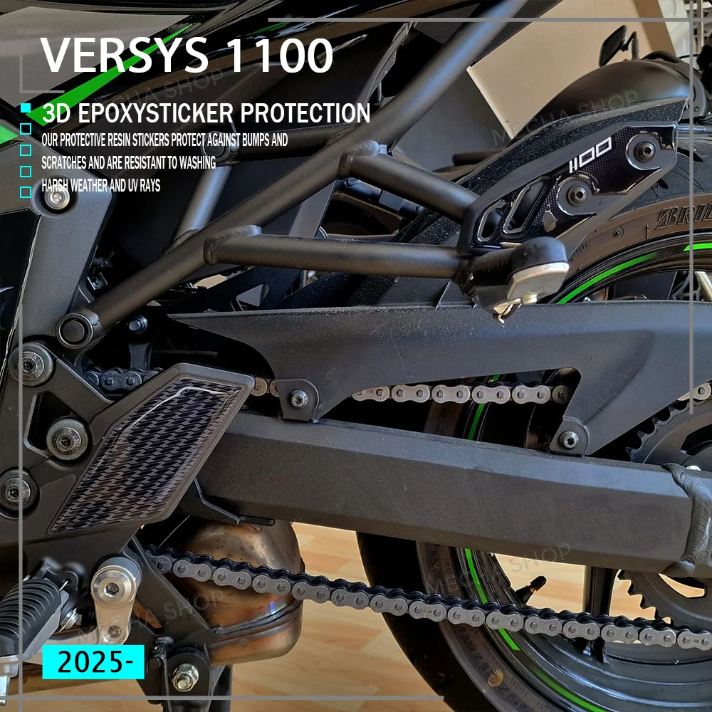 

Для Kawasaki Versys 1100 2025-аксессуары, защита пятки мотоцикла, водонепроницаемая 3D гелевая наклейка против царапин