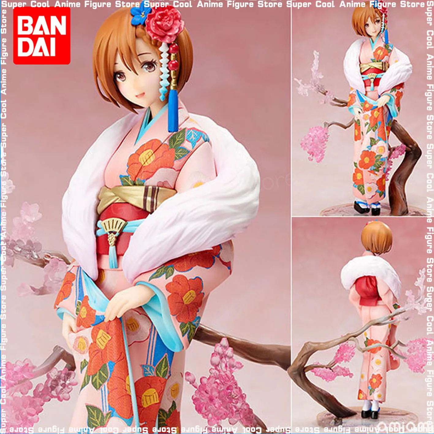 

25cm Anime Kaito Hanairogoromo with umbrella Kimono Flower Cloth PVC Action Figure Collection Model Toys Doll for Childrens gift