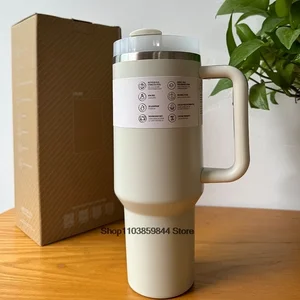 40 oz bardak, pipetli bardak kupa araba seyahat için kahve fincanları en stanleys saplı, kapaklı, paslanmaz çelik yalıtımlı Stanley Cup'ın en iyi 10 satışı, kafe-no. 10