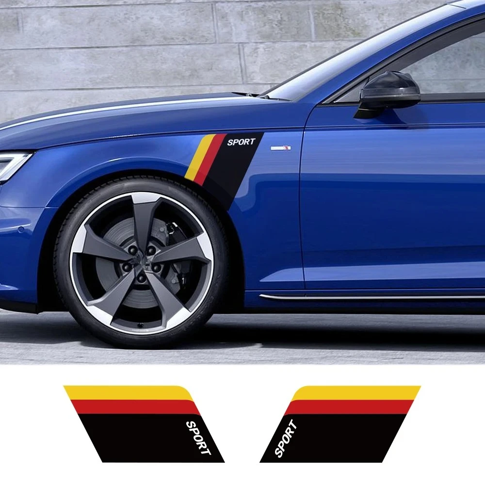 

2 шт. автомобильных наклеек на крылья и колесные арки для VW Golf, Ford, Fiat, Hyundai, Lada, Lexus, Tesla, Mazda, Land Rover, аксессуары для декора автомобиля
