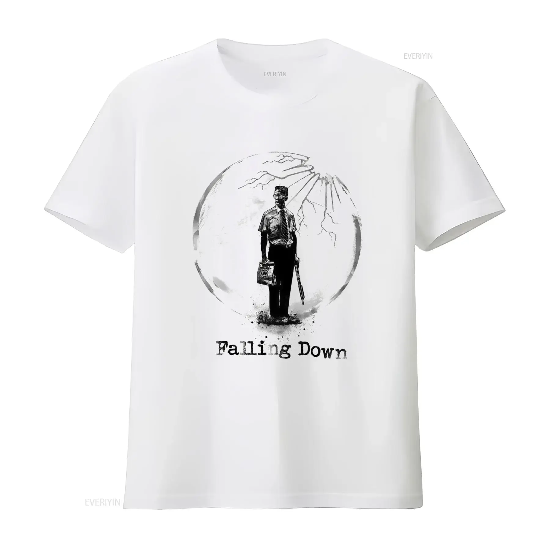 Falling Down Movie Poster T Shirt Michael Douglas Print White Sizes S 5XL vintage Washed graphic Versatile homme Stretched