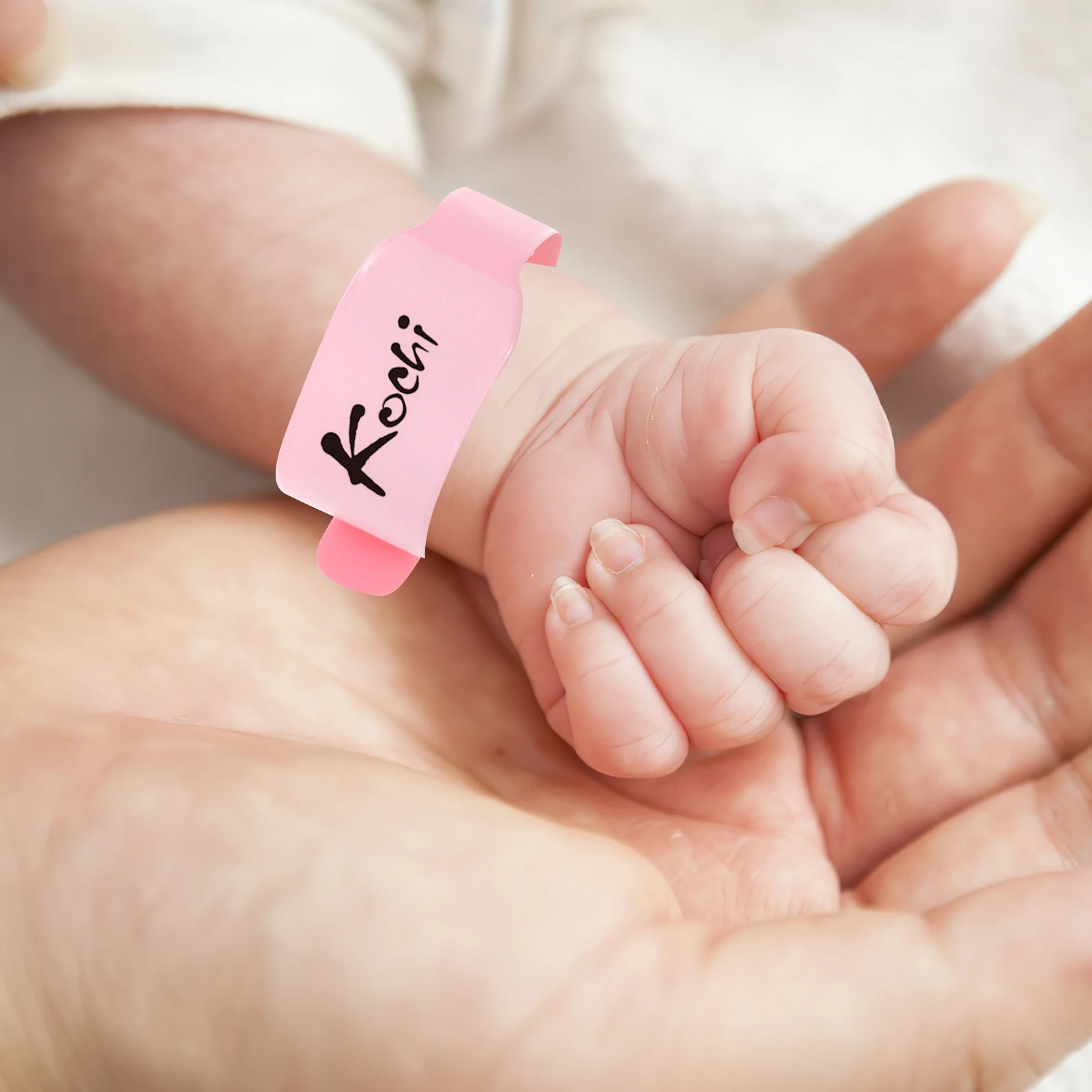 100 szt. Jednorazowe opaski identyfikacyjne z PVC dla noworodków, wodoodporne opaski identyfikacyjne do szpitala, z możliwością pisania, wielokrotnego użytku, bezpieczne i miękkie.