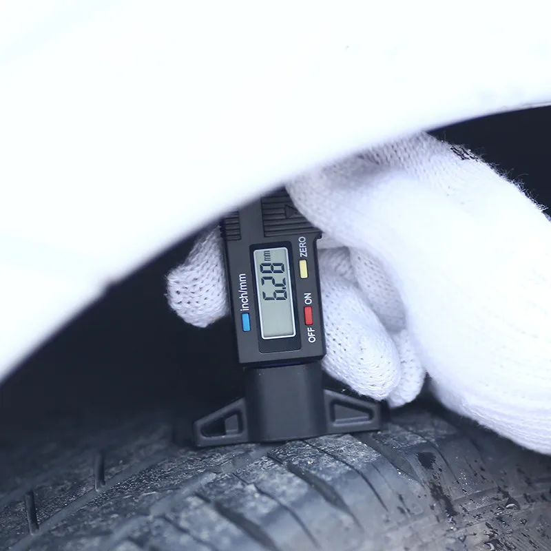 Digital Car Tyre Tire Tread Depth Gauge Meter Measurer Tool Caliper Thickness Gauges Tread Brake Pad Shoe Tire Monitoring System