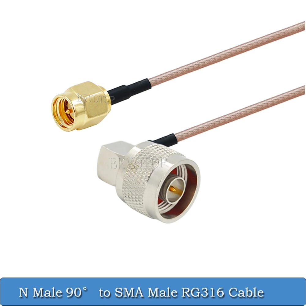 ขั้วต่อ RG316 L16 N ตัวผู้เป็น SMA ตัวผู้/ตัวเมีย50โอห์มการสูญเสียต่ำสายโคแอกเซียลสาย RG-316โคแอกเซียลหางเปียจัมเปอร์10ซม.-30ม.