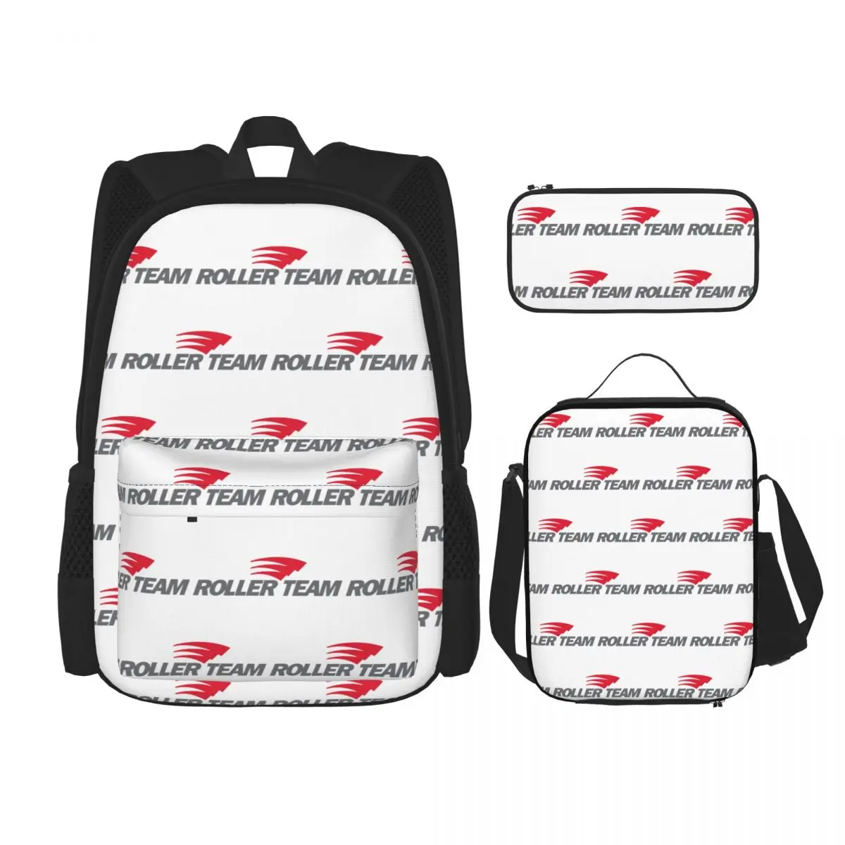

ROLLER TEAM Caravan Backpacks Children Bookbag School Bags Rucksack Lunch Bag Pen Bag Three-Piece Set