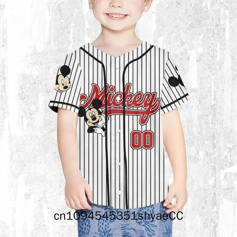 Personalize Disney Vintage Mickey Mouse Smile Jersey, Custom Kid Youth Adult Baseball Jersey, Custom Disney Birthday Gift