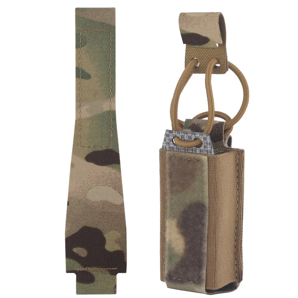 

WG Pistol Magazine Pouch 9MM Single Mag Pouches Multifunction MOLLE Outdoor Hunting Tool Bag with Elastic Rope/Plate Cover Fixed
