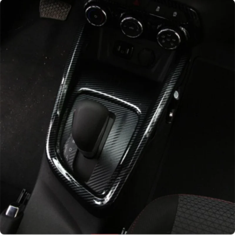 

Car Gearbox Shift Gear Panel Frame Decoration Cover Trim For Chevrolet Cavalier ONIX 2019 - 2022 ABS Carbon Fiber Accessories