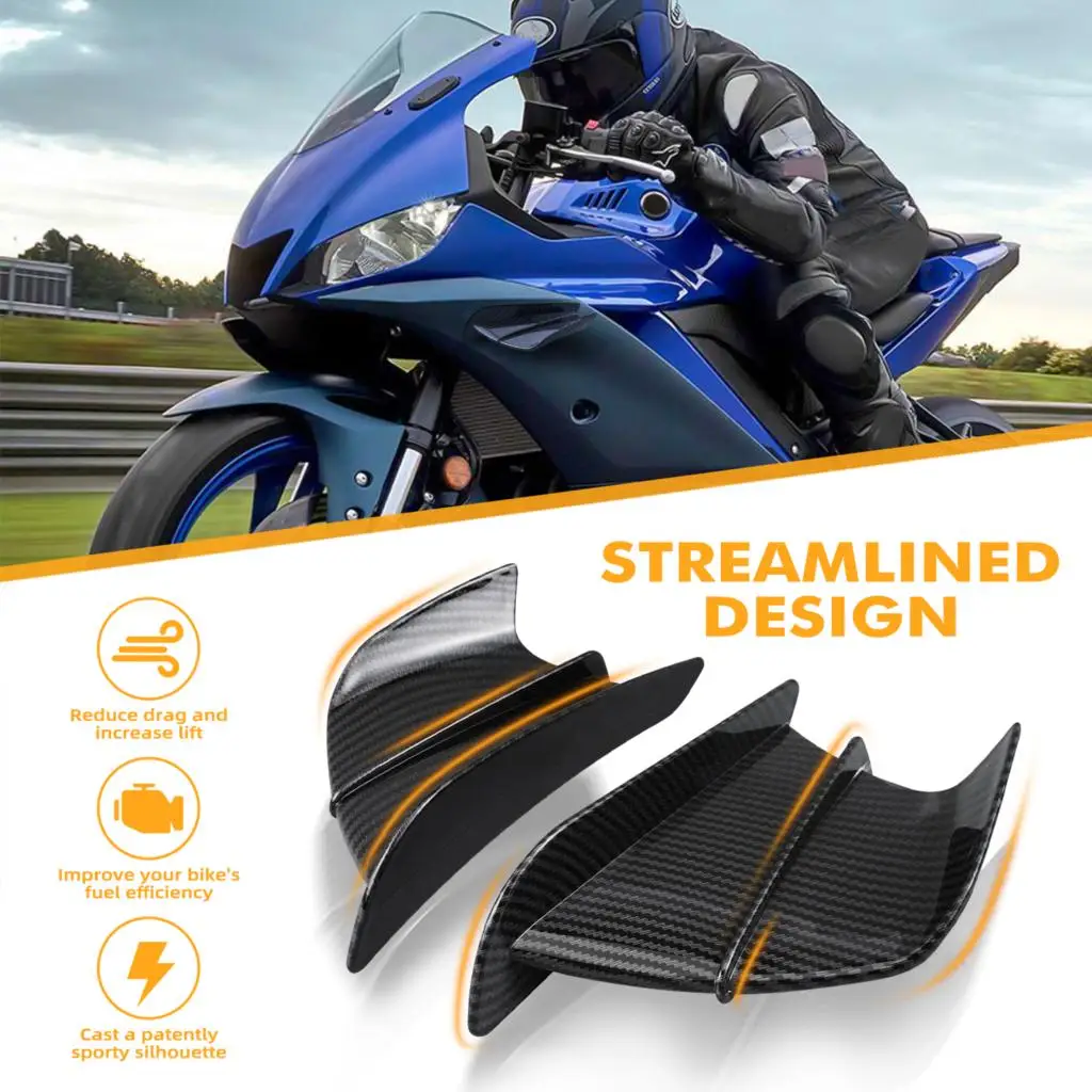 Motorcycle Fairing Side Wing Spoiler Winglet for Kawasaki Ninja 250R 300 400 600R 650 650R 1000 1000R ZX-6R ZX-10R ZX-12R ZX-14R