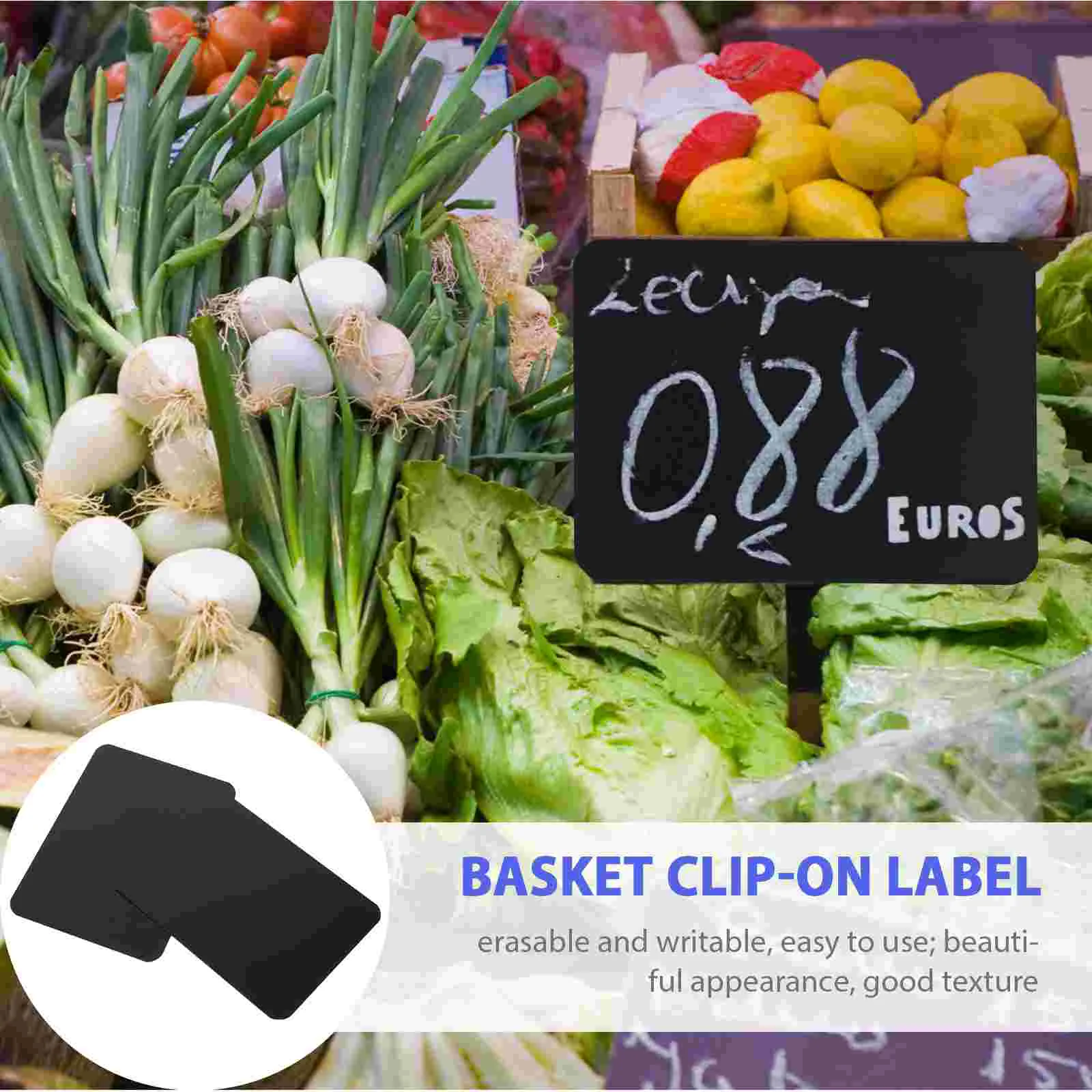 Hanging Label Holder Basket Labels Holders Pantry Organization Supermarket Display Stand Clip-on Hamper