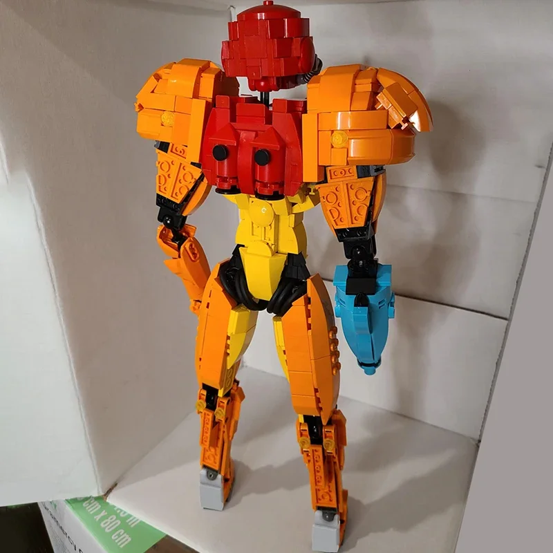 MOC Metroides Mecha Robot Samus Aran Building Block Assembling Model Creative Mech Game Collection Brick Toy Xmas Gift