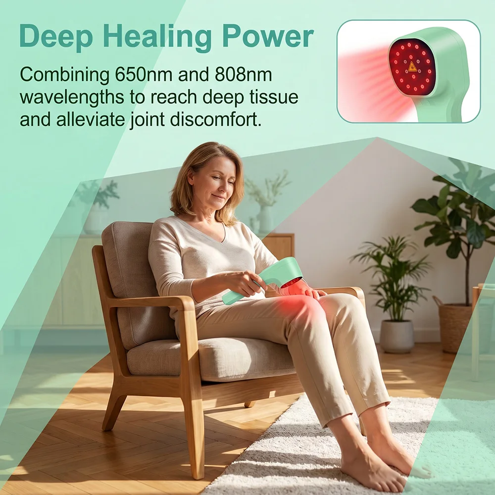 808nm & 650nm Low Level Laser Therapy Device for Home Use Professional LLLT Equipment for Muscle Pain Relief Sciatica Arthritis