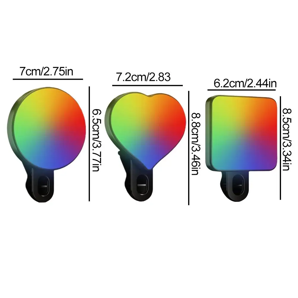جيب RGB ملء الضوء المحمولة LED ضوء فيديو صغير ملء الضوء للكاميرا الهاتف الذكي لأجهزة الكمبيوتر المحمول GoPro Selfie مصباح RGB قابل للتعديل