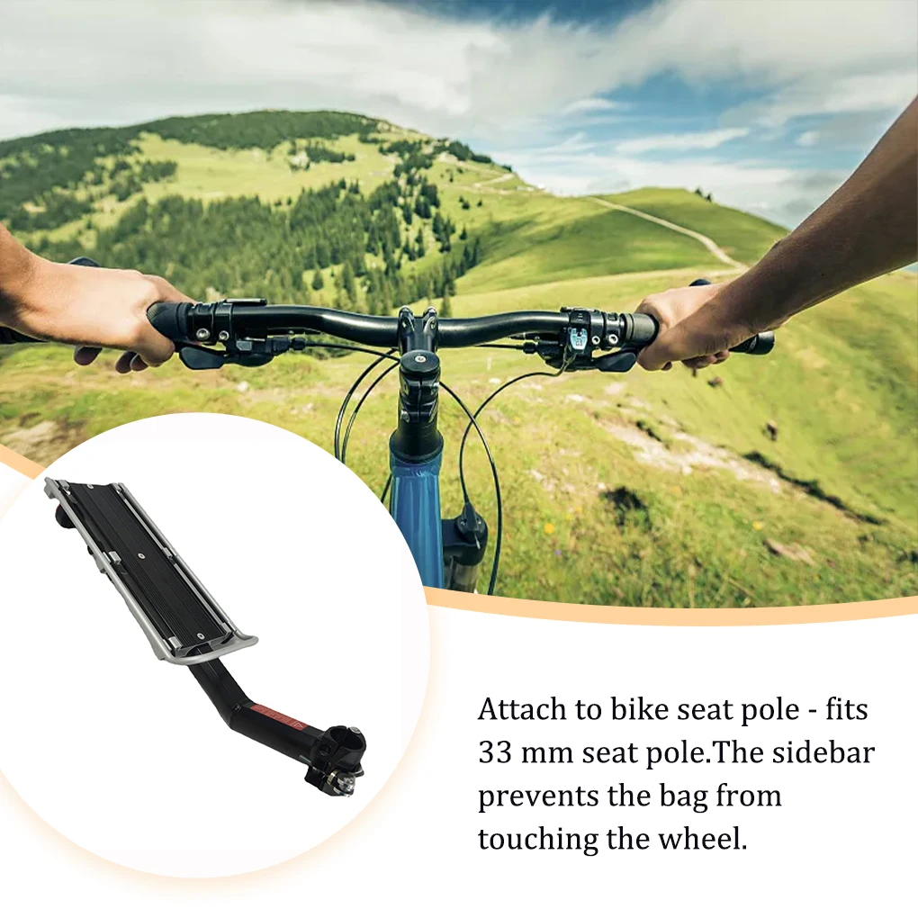 Bicycle Rear Rack Aluminum Alloy Seat Post Frame Carrier Shelf Quick Release Luggage Goods Holder Riding Support Spare