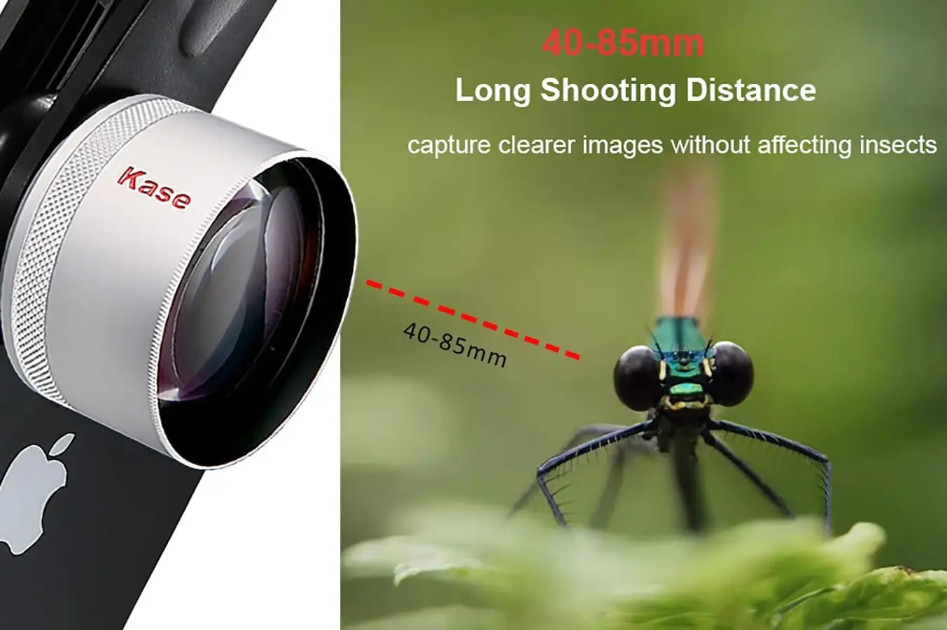 Kase HD Master Mobile Macro Lens 40-85mm Long Shoot Distance Close-Up Tool For iPhone 12 To 17 Series Samsung