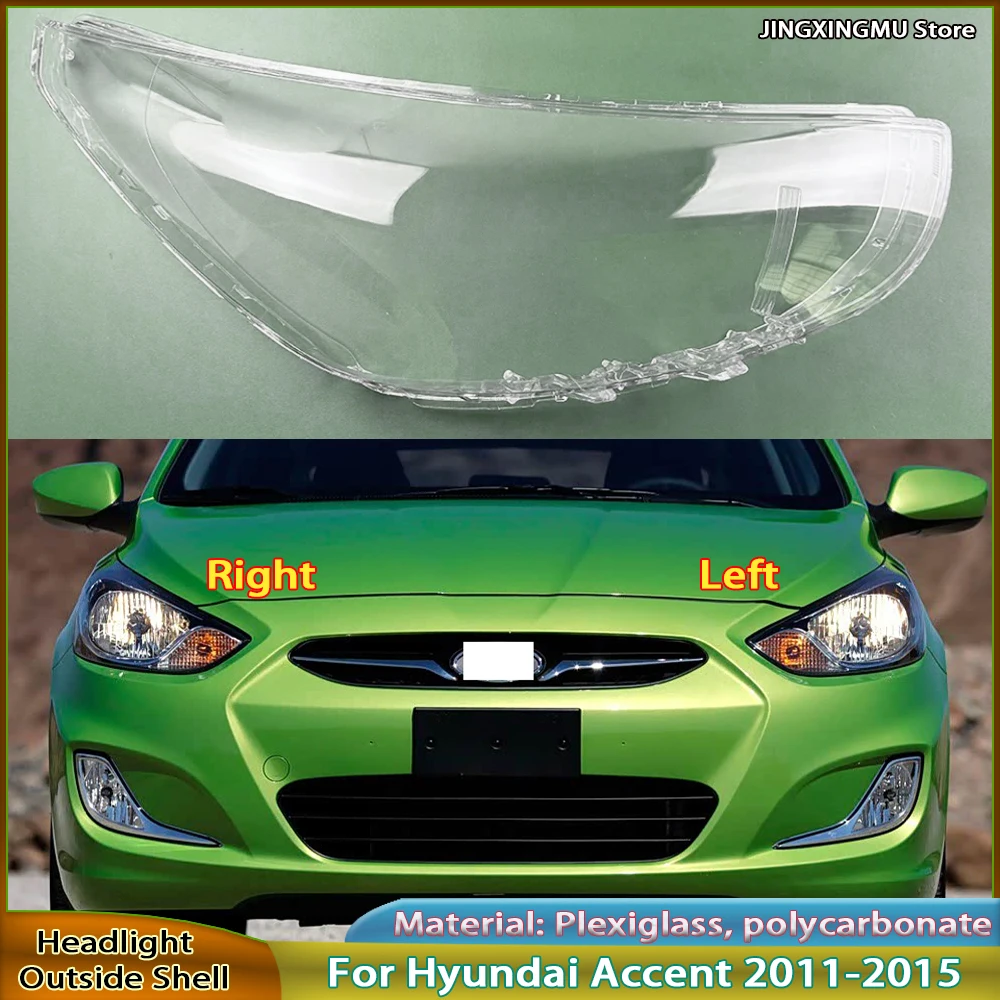 

Front Lamp Shade For Hyundai Accent 2011 2012 2013 2014 2015 Headlight Shell Transparent Cover Lens Replace Original Lampshade