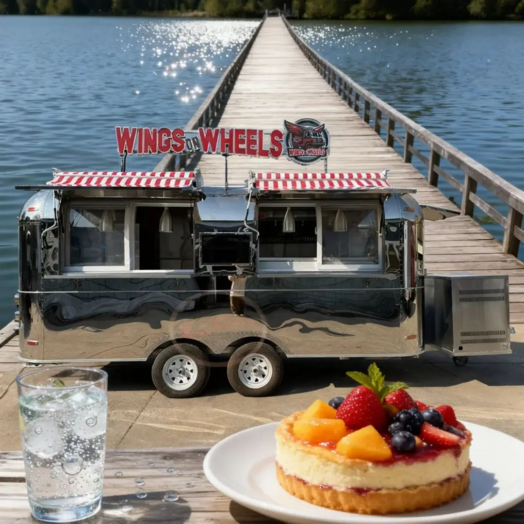 

Fiberglass Mobile Food Trailer for Commercial Catering with Sink And Storage Vending Cart Truck