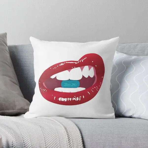 Bite Me  Printing Throw Pillow Cover Waist Anime Throw Comfort Sofa Office Cushion Fashion Bed Pillows not include One Side