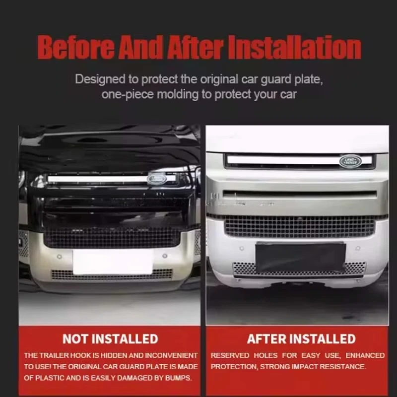 แผ่นกันกระแทกใต้ท้องรถ อลูมิเนียมอัลลอยด์สีเงิน สำหรับแลนด์โรเวอร์ ดีเฟนเดอร์ 90 110 130