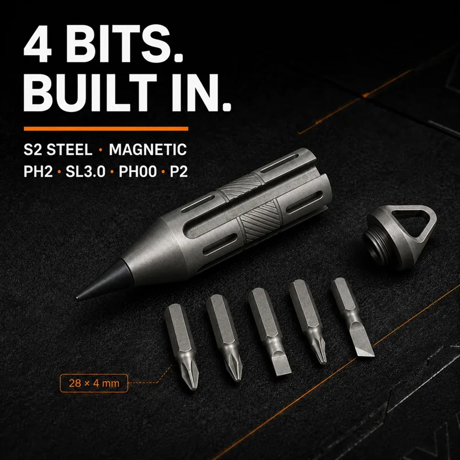 Titanium Alloy Mini Pen Screwdriver Portable Outdoor Camping Multi-functional Gear Pocket Tools EDC