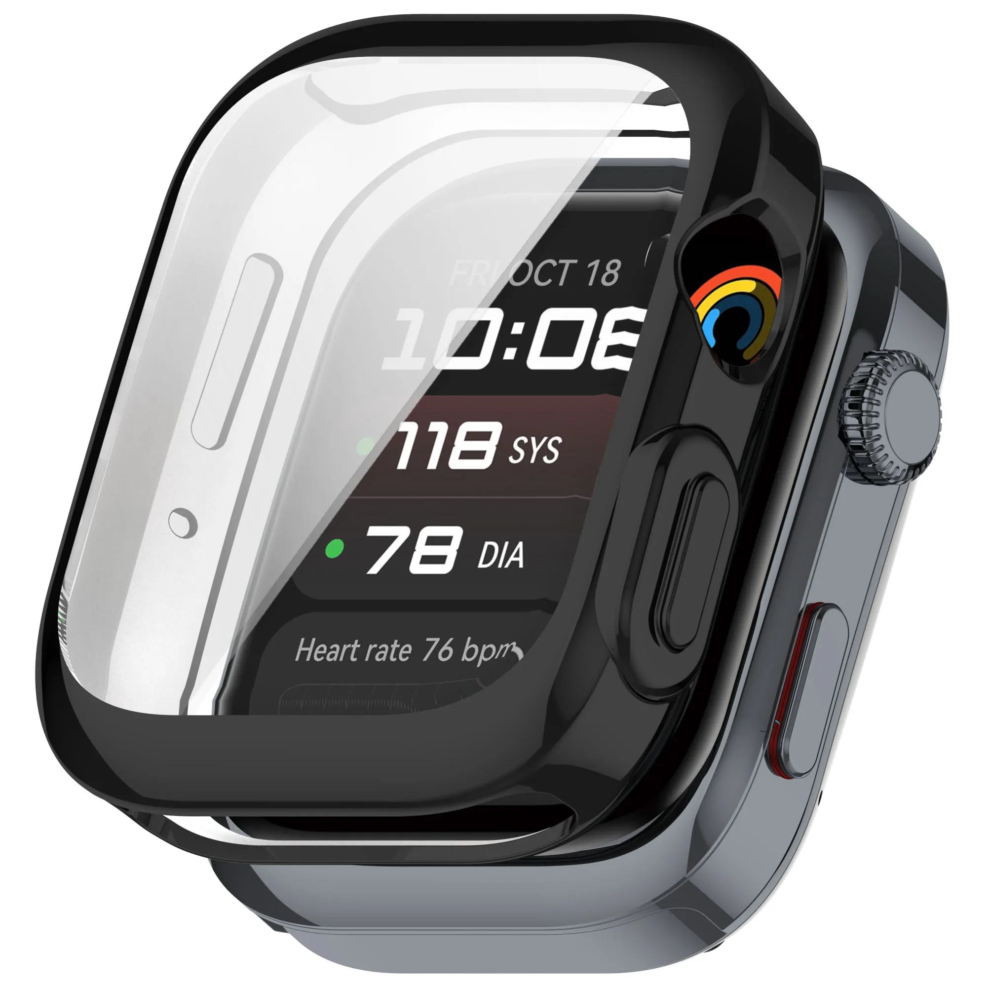

Для Huawei Watch D2 Защитный чехол Гальванический чехол для часов из ТПУ с пленкой для экрана - черный