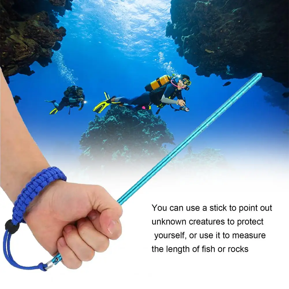 Diving Stick Sturdy Waterproof Aluminum Alloy Underwater Tickle Pointer Stick Sea Sport Accessories Underwater Signaling Devices