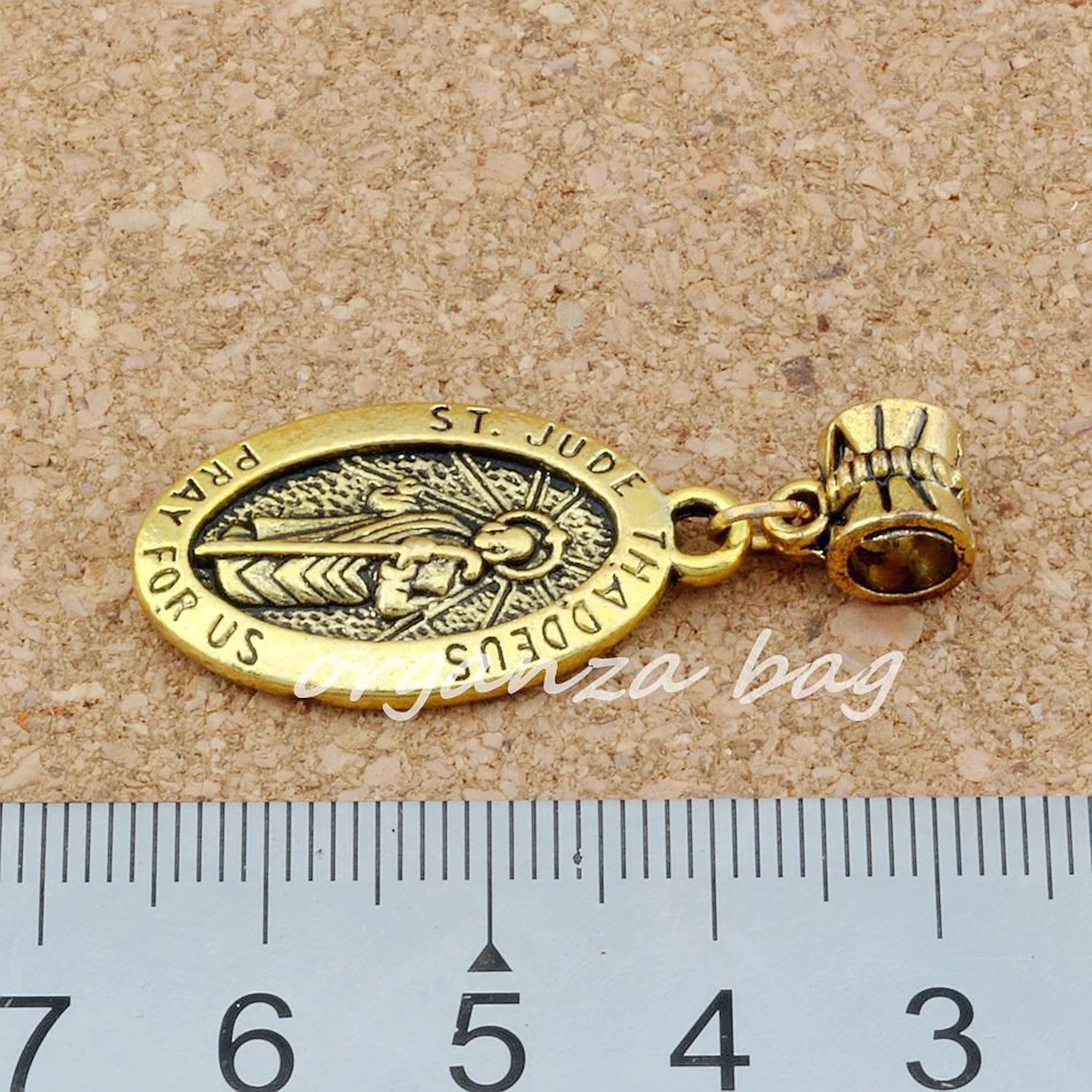 15Pcs ST. JUDE THADDEUS Charms For Jewelry Making 16x40mm A-285a