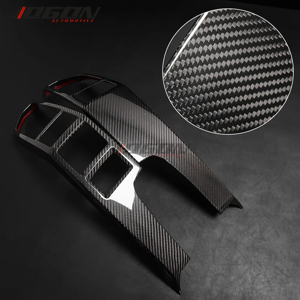 Real Carbon Fiber For Ford F-150 F150 Raptor 2015+ Car Central Console Air Vent AC Cover Trim Dashboard Panel Car Accessories