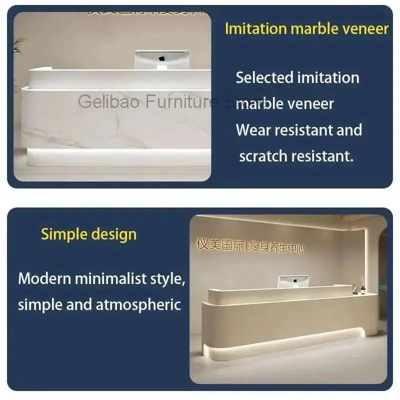 

Counter Podium Desks Counter Reception Beauty Salon Front Desk Spa Luxury Escritorios De Oficina Modernos Shop Furniture