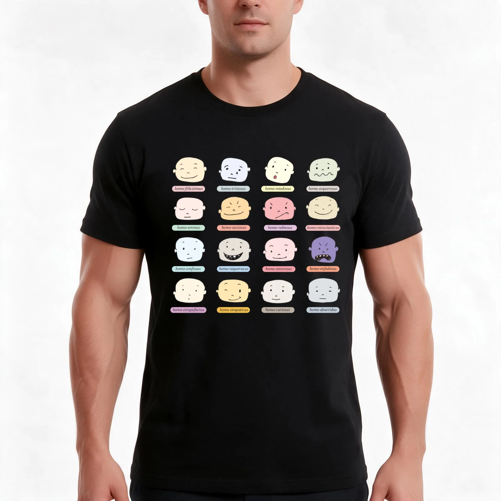 Emotions T-Shirt Summer Casual Cotton Tee Oversized Streetwear Tops Vintage Graphic Print Loose Fit Short Sleeve
