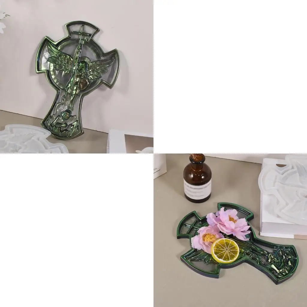  Archangel Michael Plaster Mold Jewelry Tray Mold DIY Storage Dish Silicone Mold