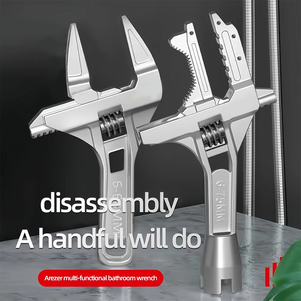 

Многофункциональный гаечный ключ, большой открытый ключ, универсальный гаечный ключ, винт для водопроводных труб, инструменты для ремонта ванной комнаты