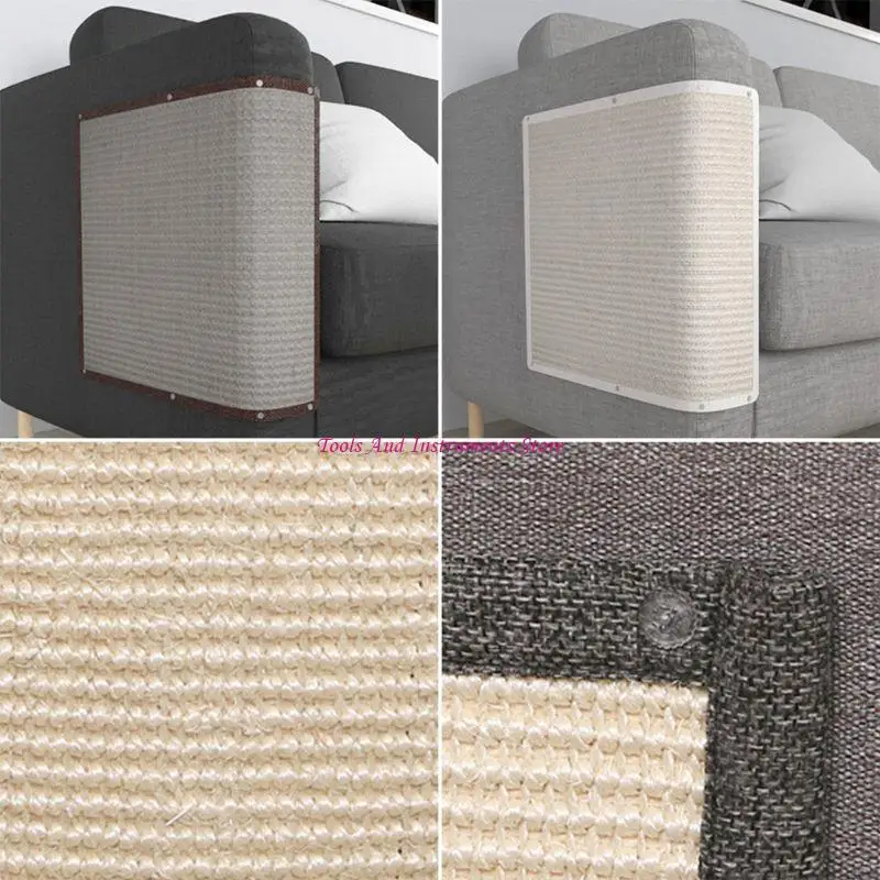 Scratch Mat Sofa Protector ธรรมชาติ Sisal Scratch Mat Furniture Protector C7AC